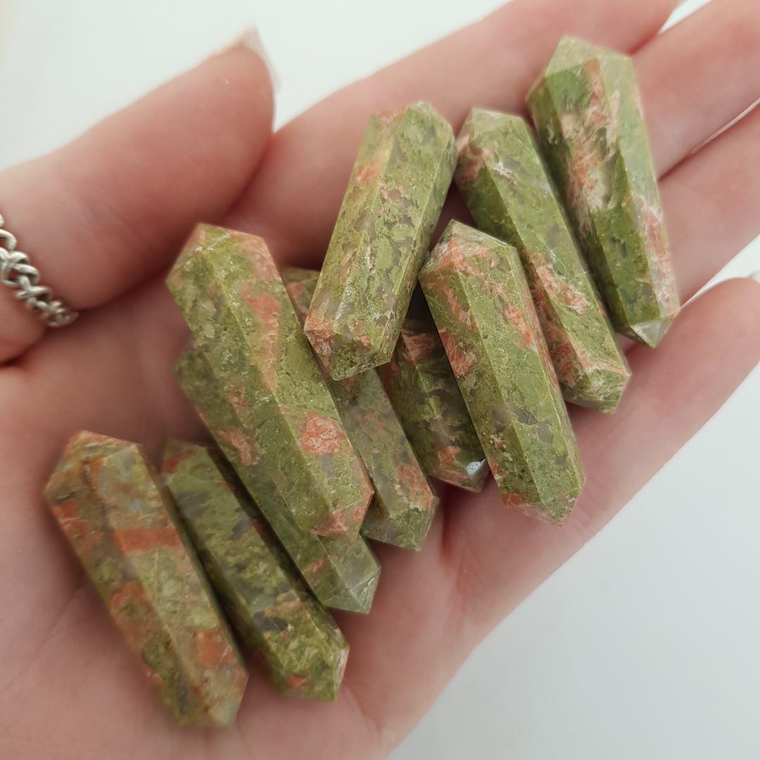 Unakite Dt Wand Mini - 10pc