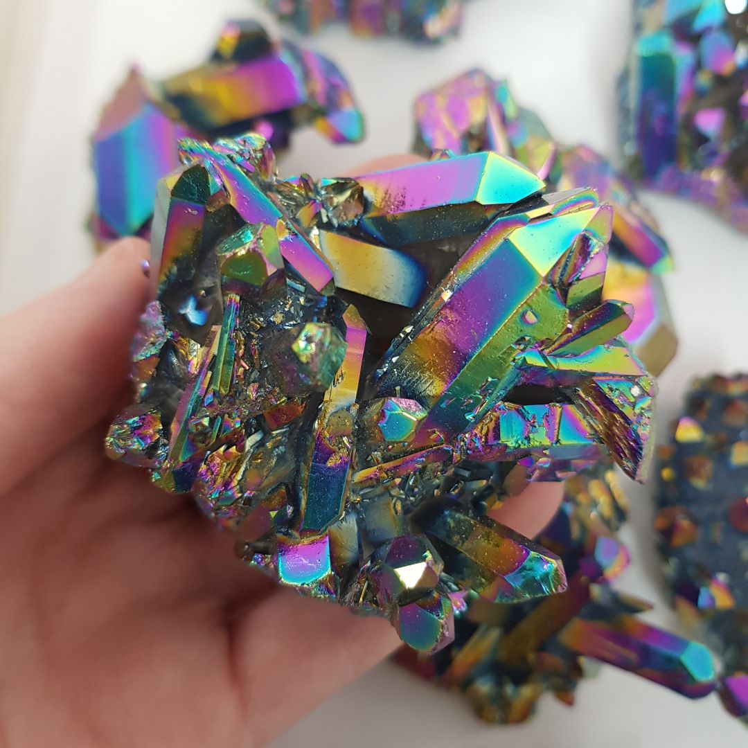 Titanium Aura Quartz - Cluster