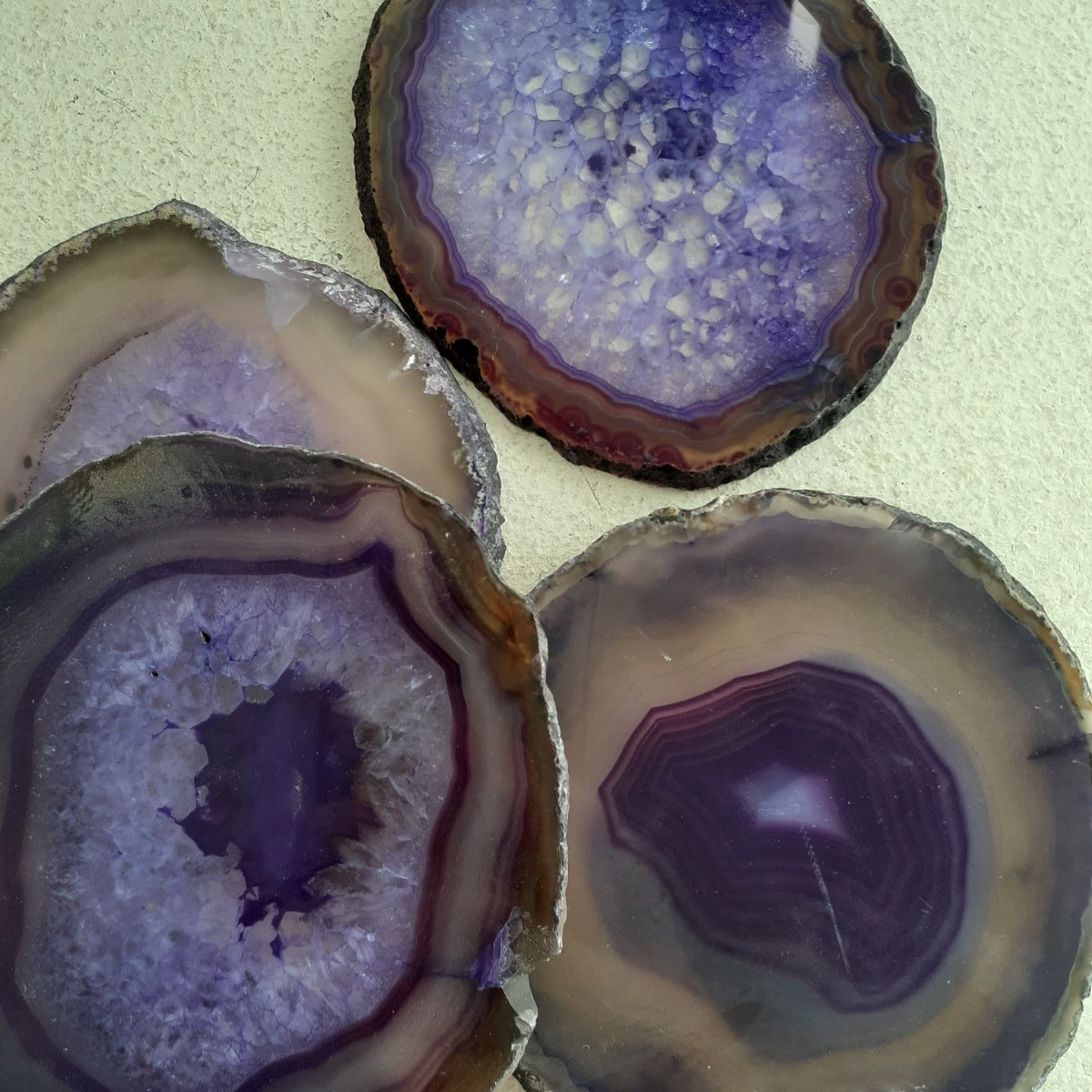 Agate Slice - Purple 8-10cm