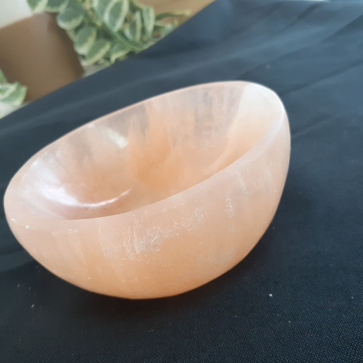 Selenite Bowl - Peach/Orange 10cm