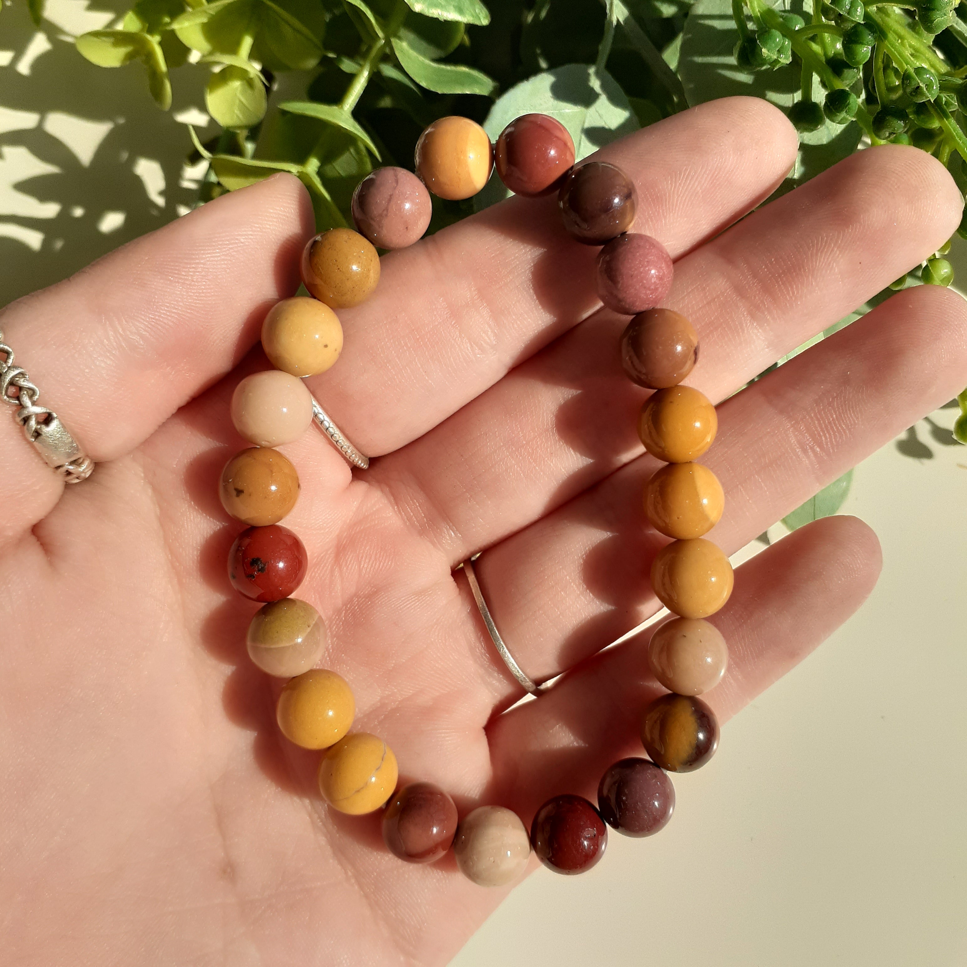Mookaite Jasper Beads Bracelet - 8mm