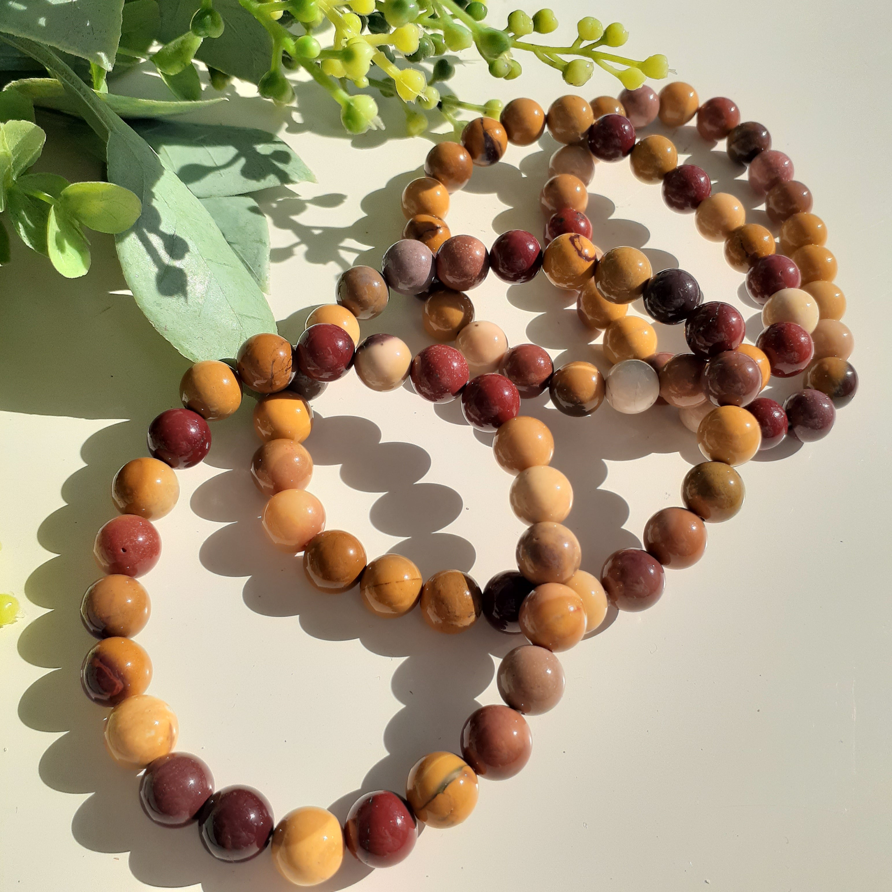 Mookaite Jasper Beads Bracelet - 8mm