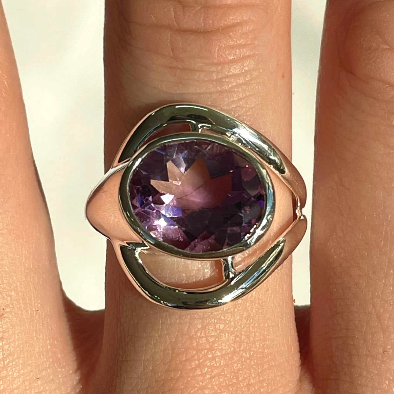 Amethyst Sterling Silver Ring - SR1