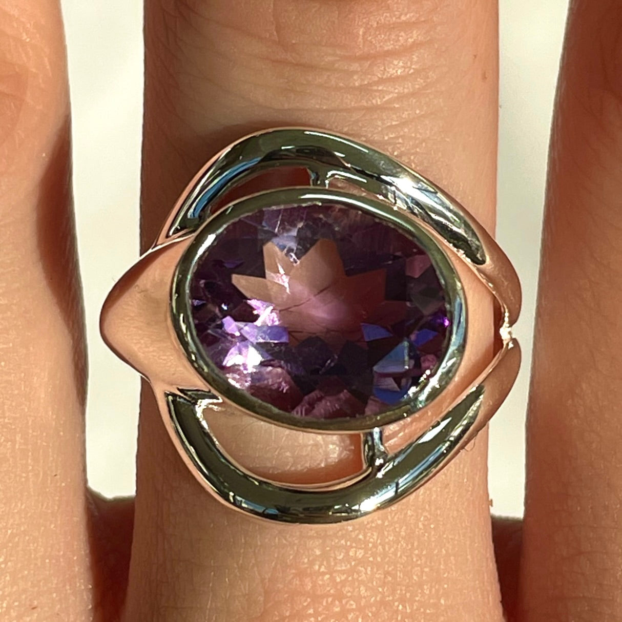 Amethyst Sterling Silver Ring - SR1