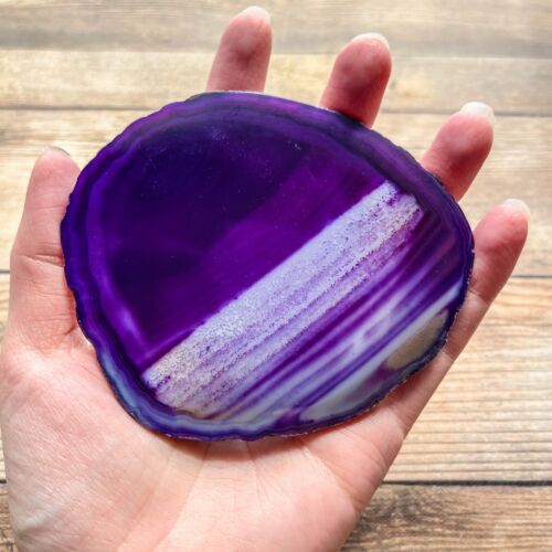 Agate Slice - Purple 8-10cm
