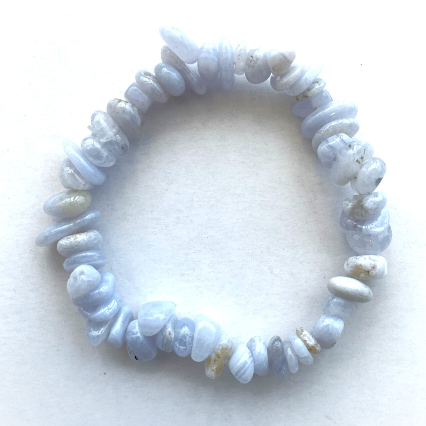 Blue Lace Agate Chip Bracelet