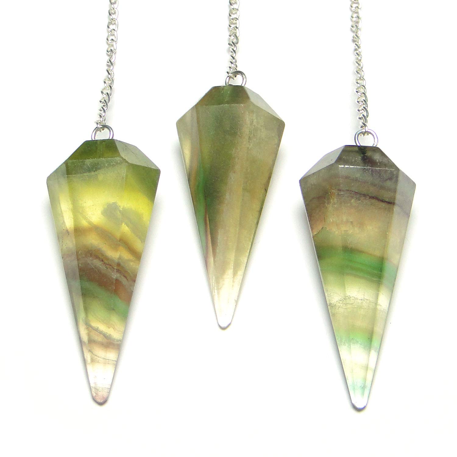 Fluorite Faceted Pendulum