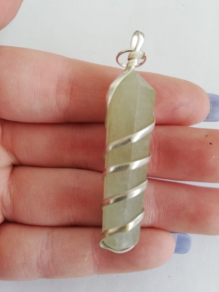 Green Ave - Wire Wrapped DT Point Pendant