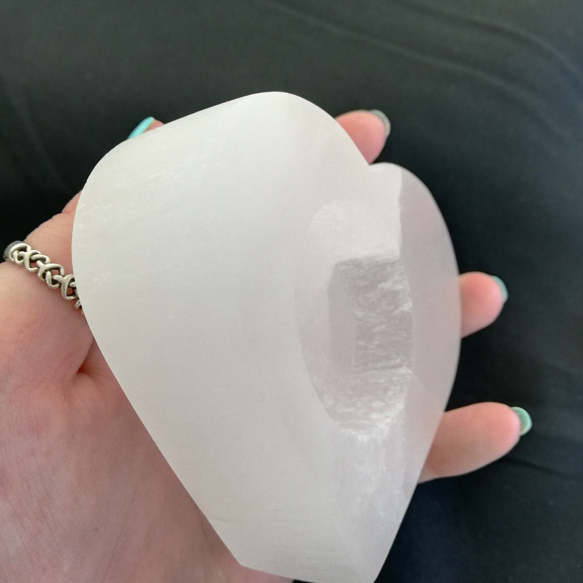 Selenite Tealight Holder - Heart