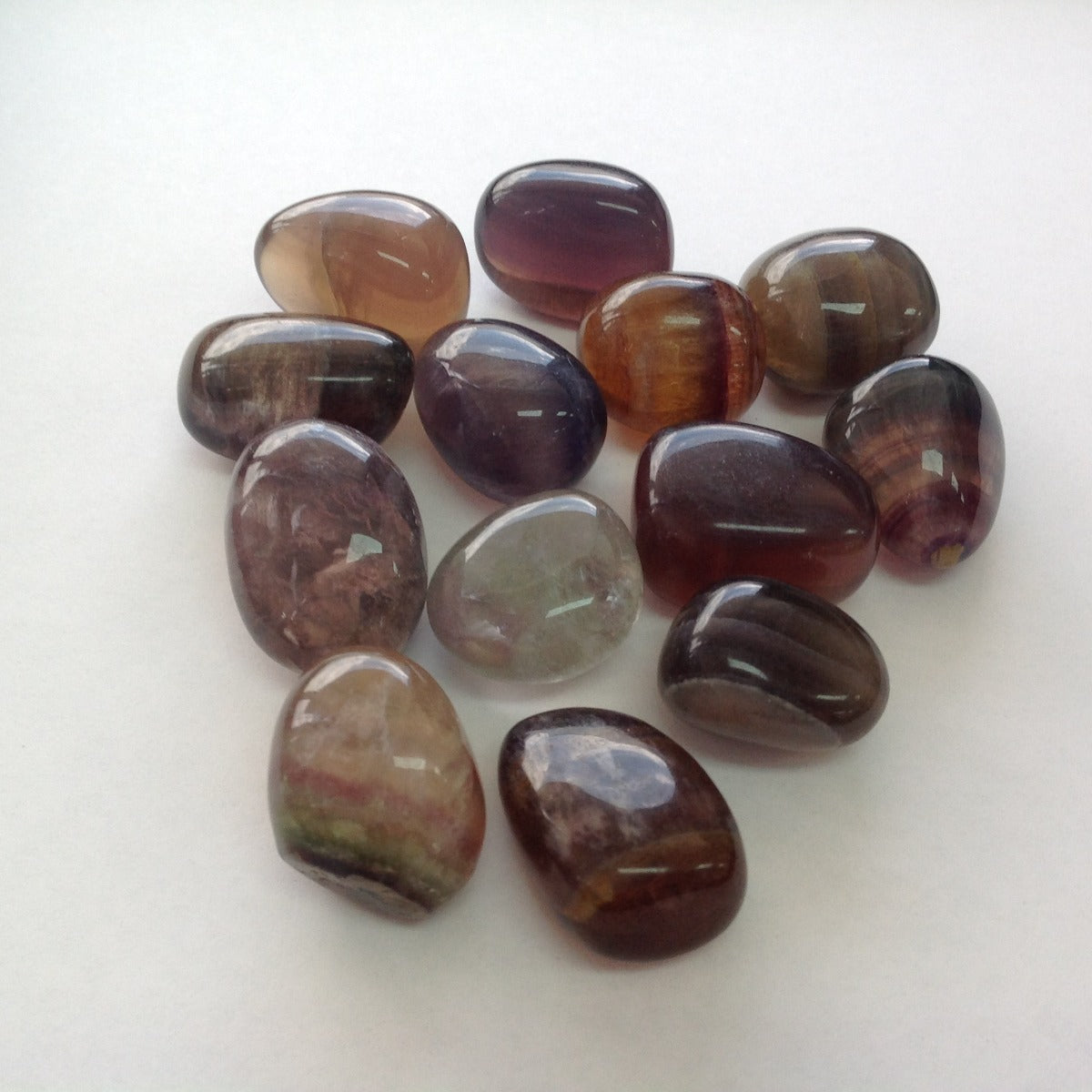 Fluorite Mix - Tumbled - 200gms (12-15pc)