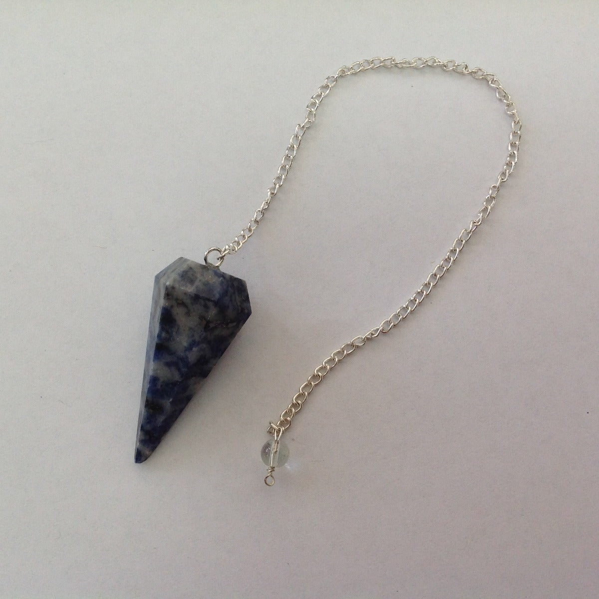 Sodalite Faceted Pendulum