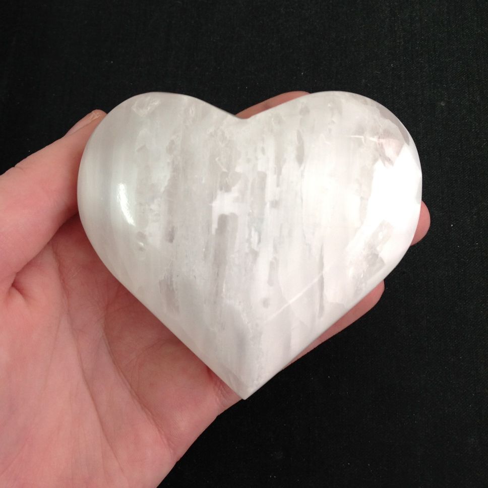 Selenite Heart - White - 7-8cm