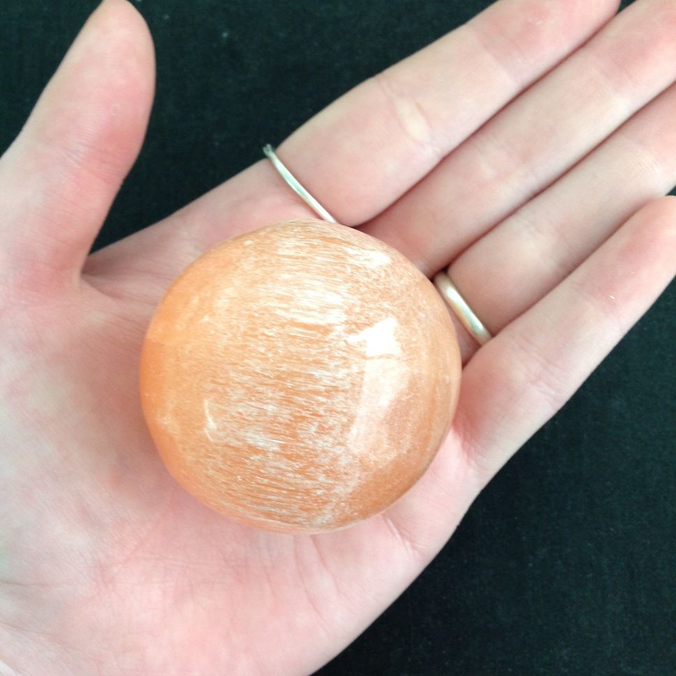 Selenite Sphere - Peach - 4-5cm