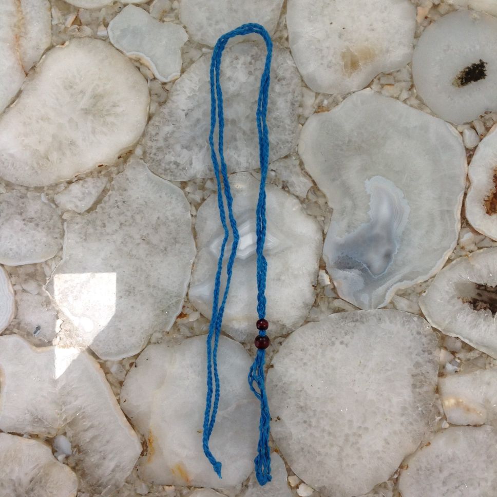 Net Cage Necklace - AQUA BLUE
