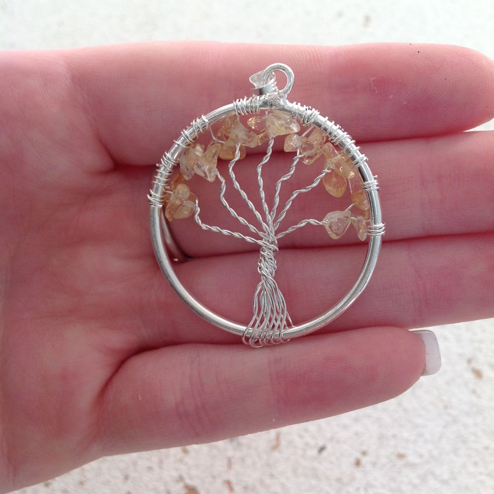 Pendant - Tree of Life - Citrine