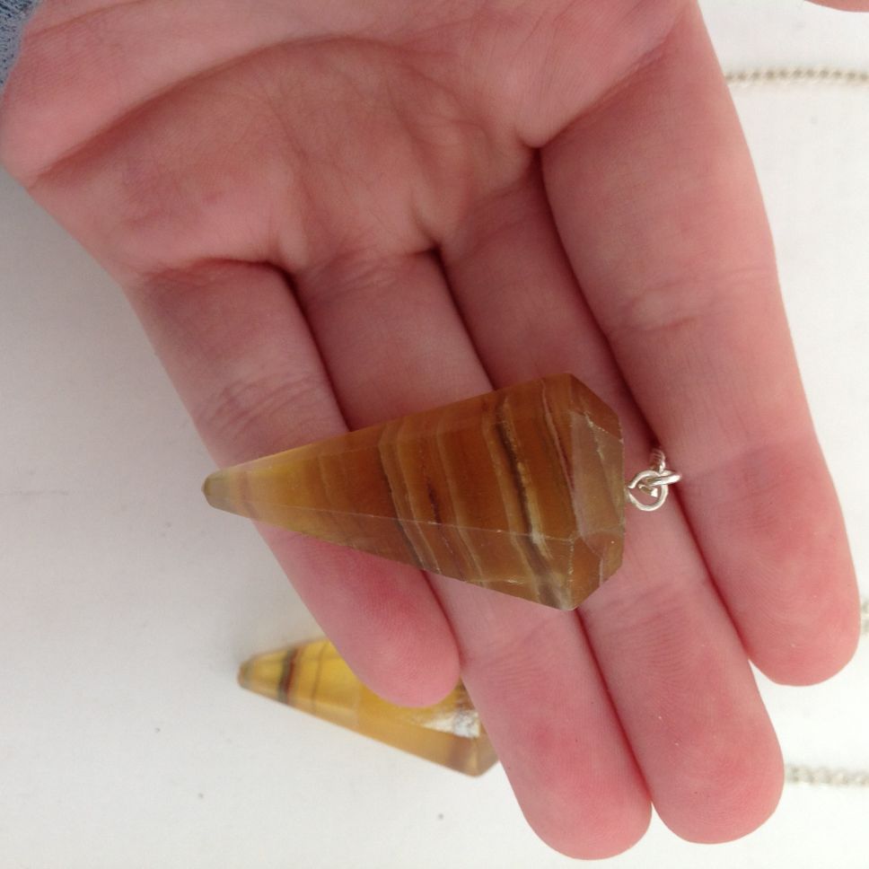 Fluorite Faceted Pendulum