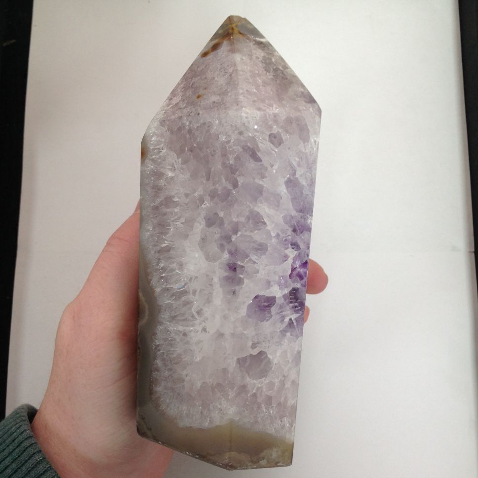 Amethyst Druzy Quartz Point Geode - B