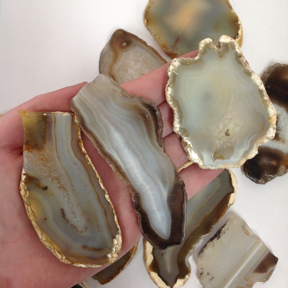 Agate Slice - Light - 1pc