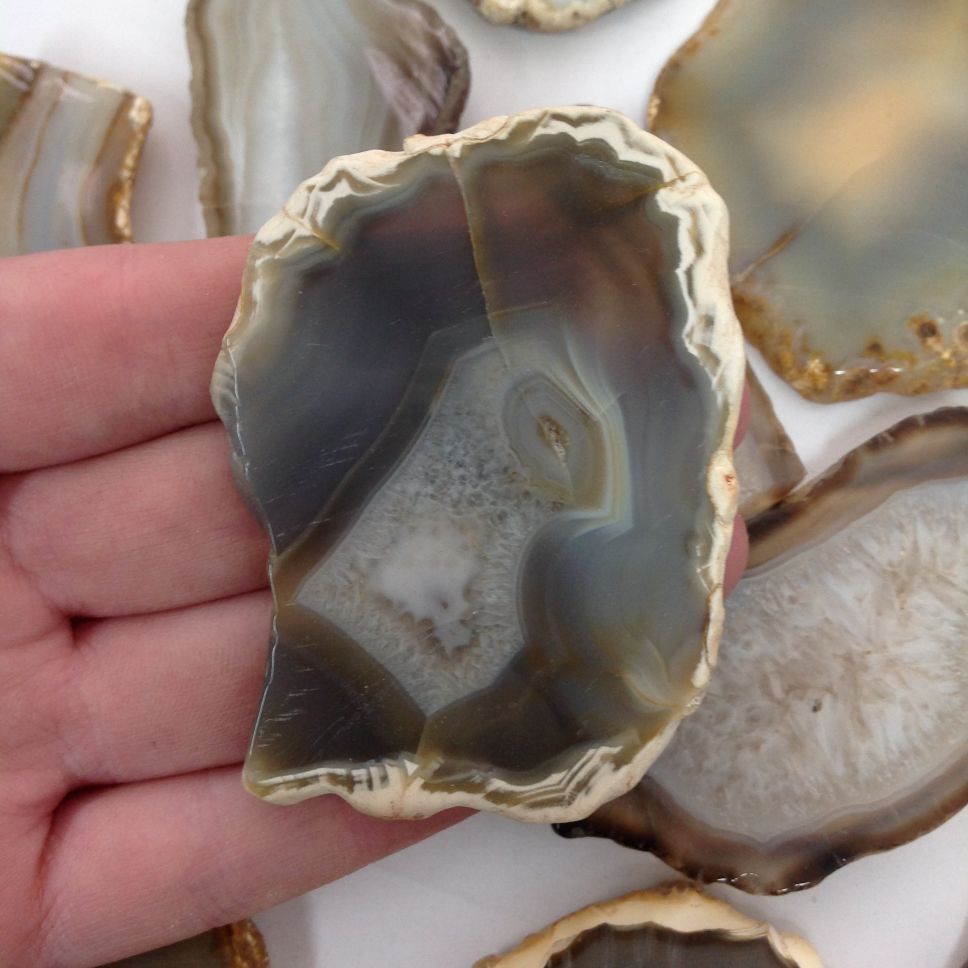 Agate Slice - Light - 1pc