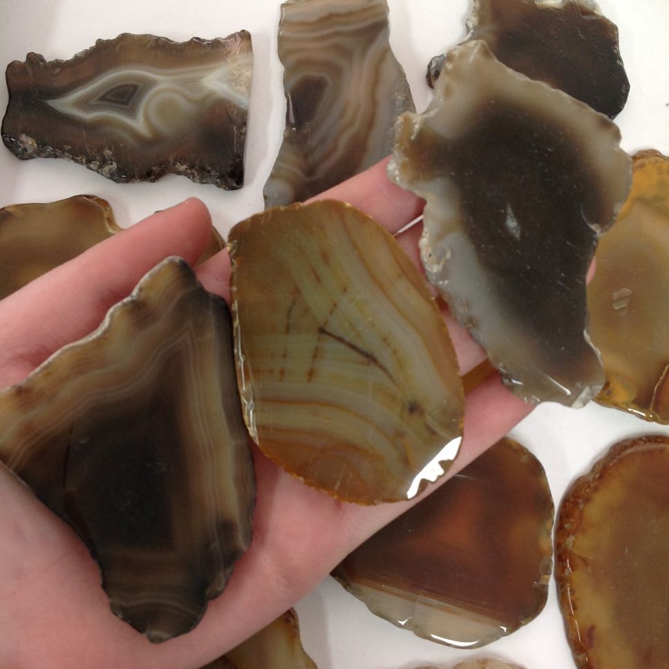 Agate Slice - Dark - 1pc