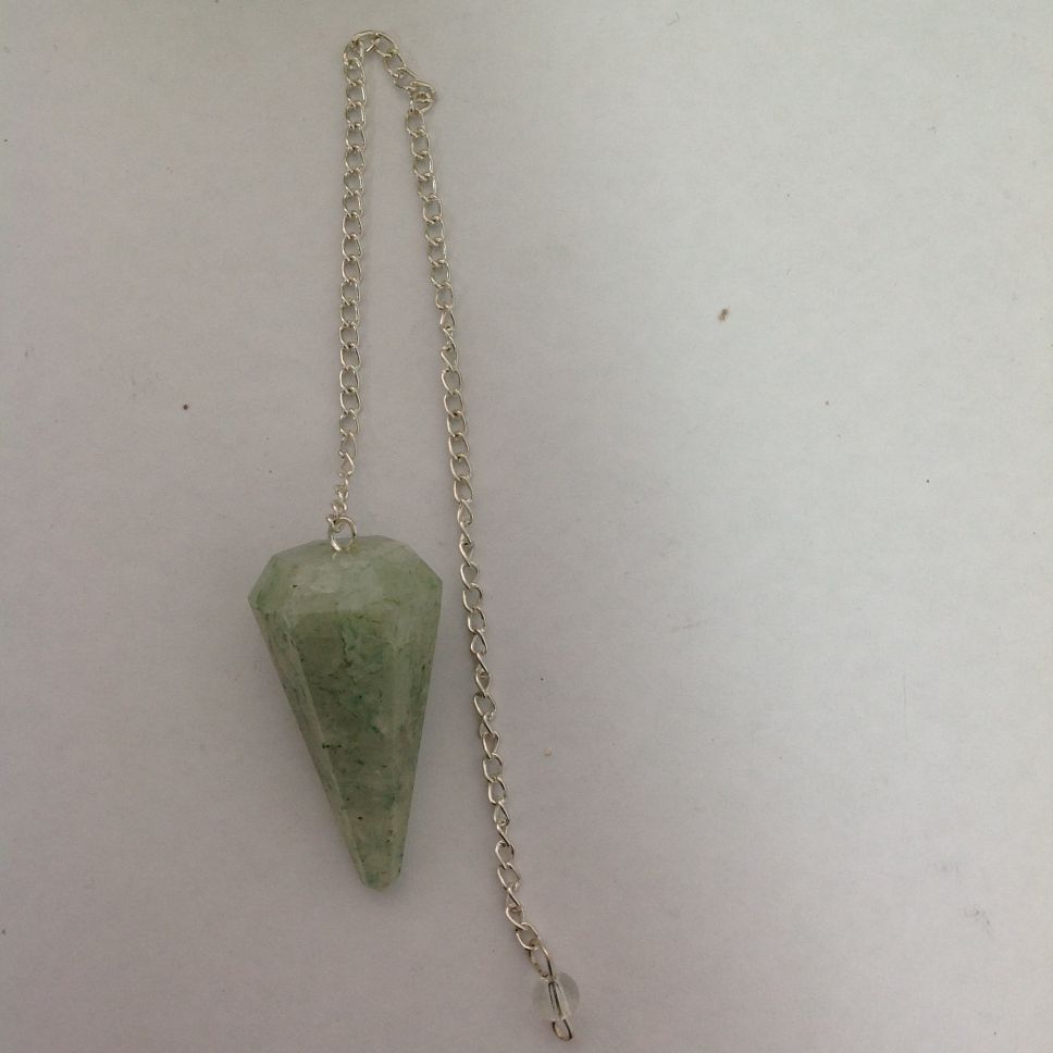 Green Aventurine Faceted Pendulum