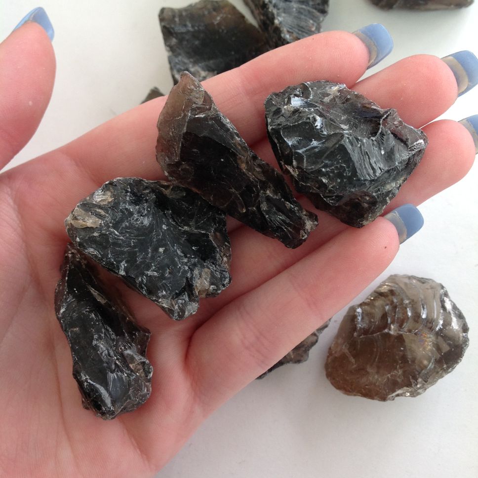Smoky Qtz Rough (India) - 200g (6-9pc)