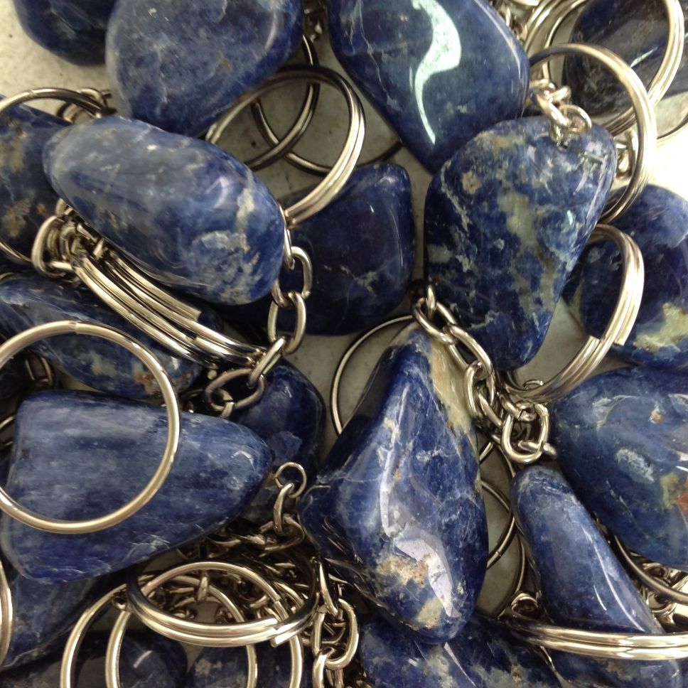 Tumbled Key Chain - Sodalite
