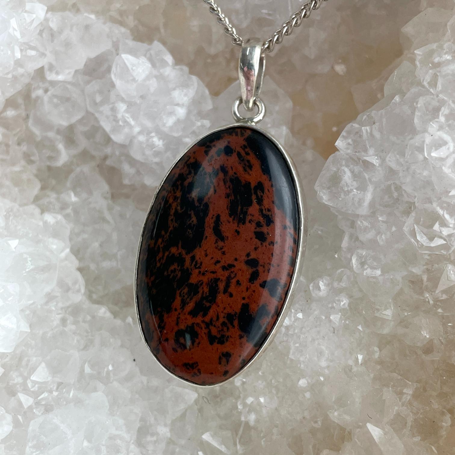 Sterling Silver Pendant - Mahogany Obsidian LRG - SP49