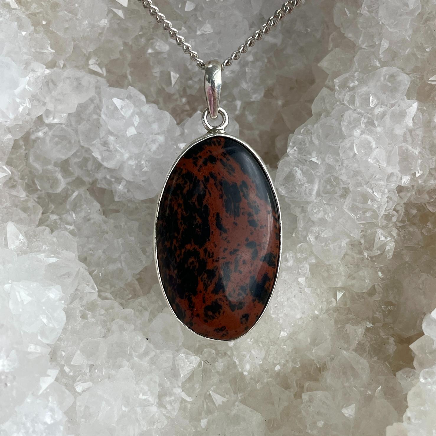 Sterling Silver Pendant - Mahogany Obsidian LRG - SP49