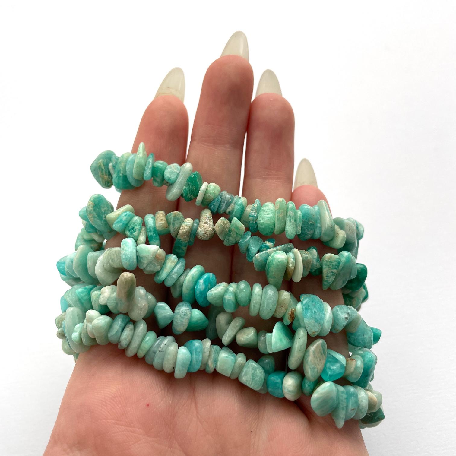 Amazonite 'A' Chip Bracelet