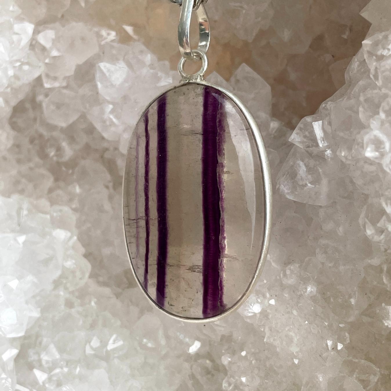 Sterling Silver Pendant - Fluorite LRG - SP60