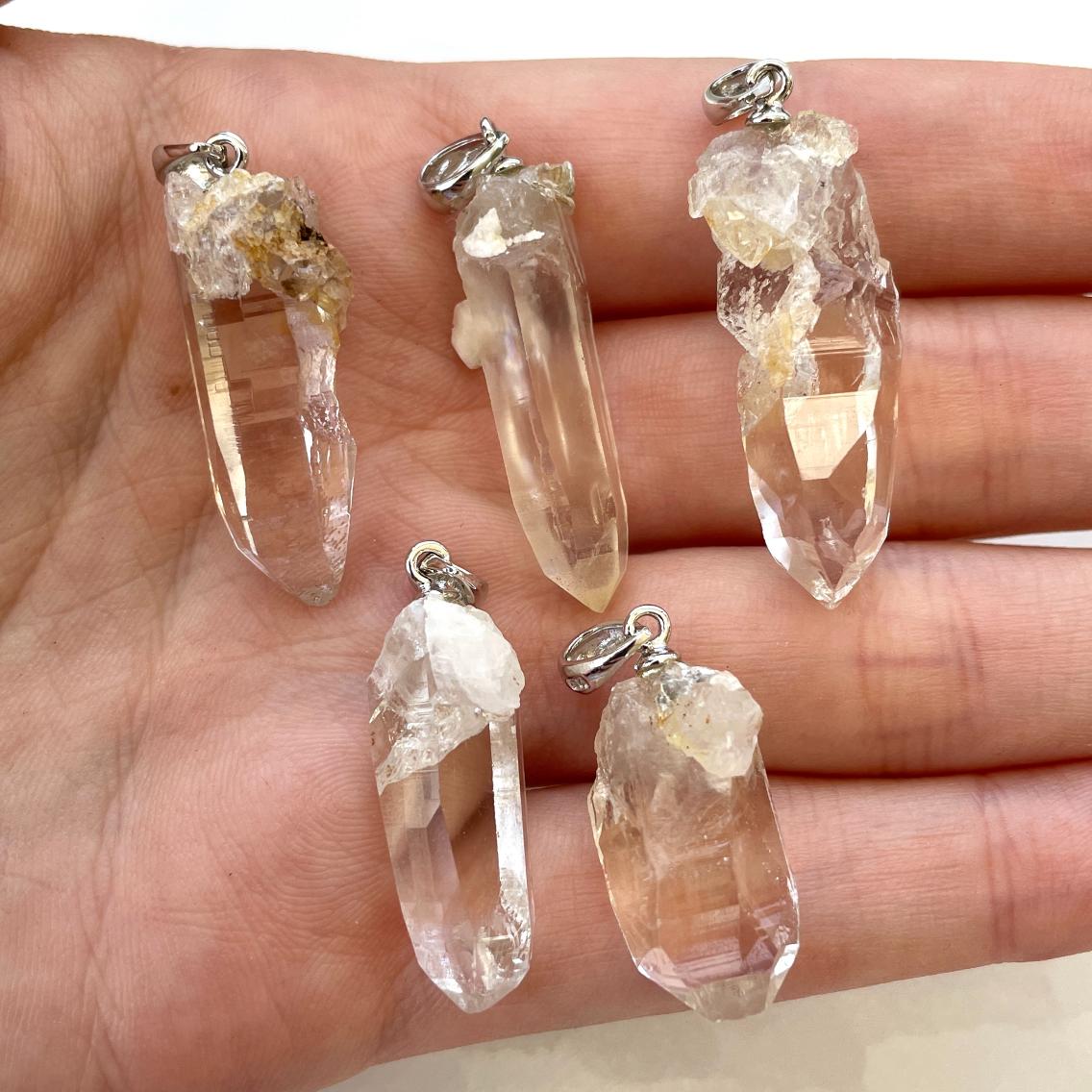 Himalayan Quartz AA Silver Pendant