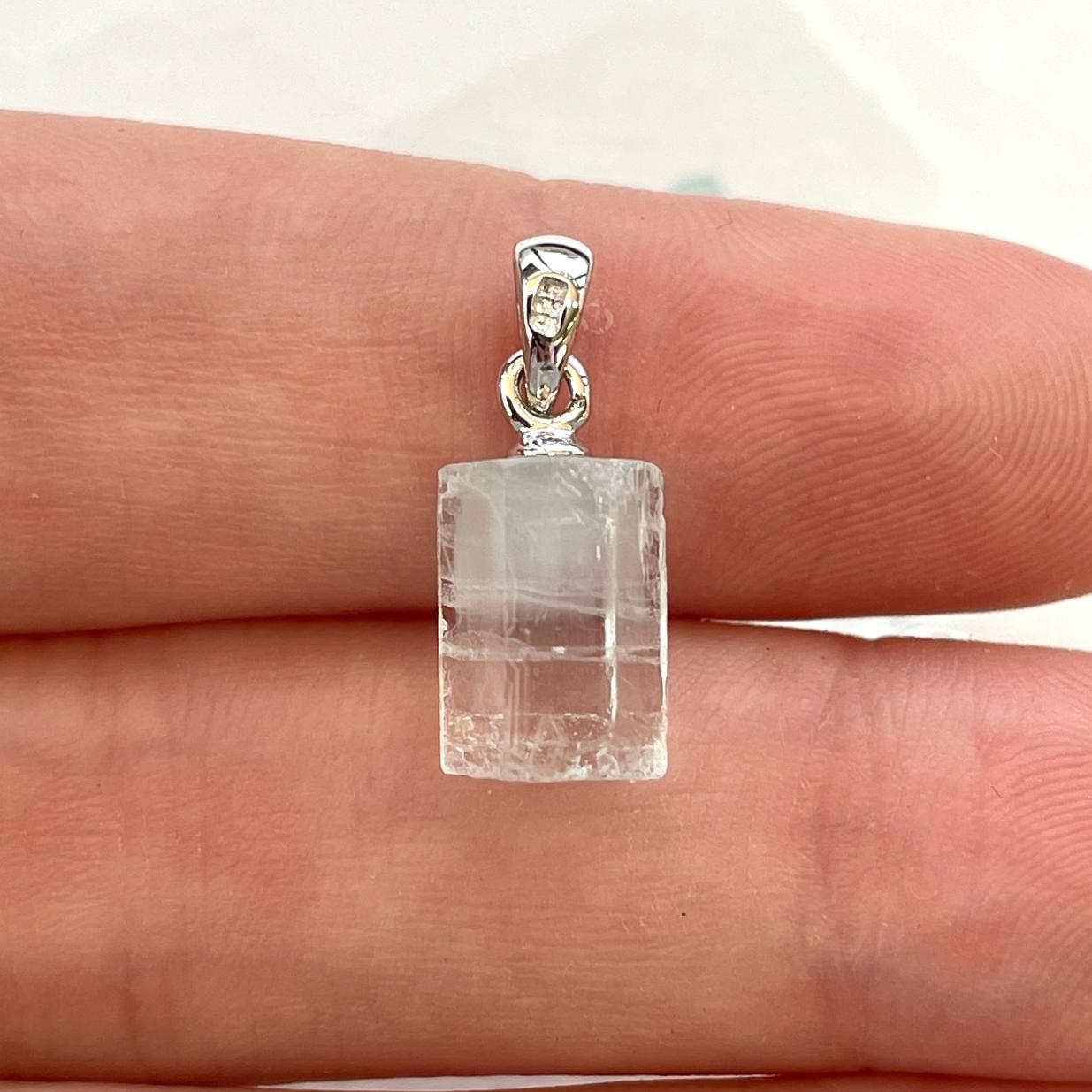 Aquamarine AA Silver Pendant