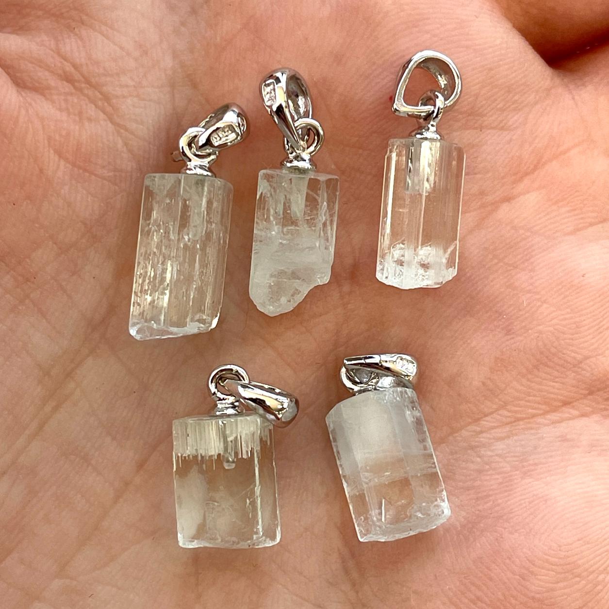 Aquamarine AA Silver Pendant