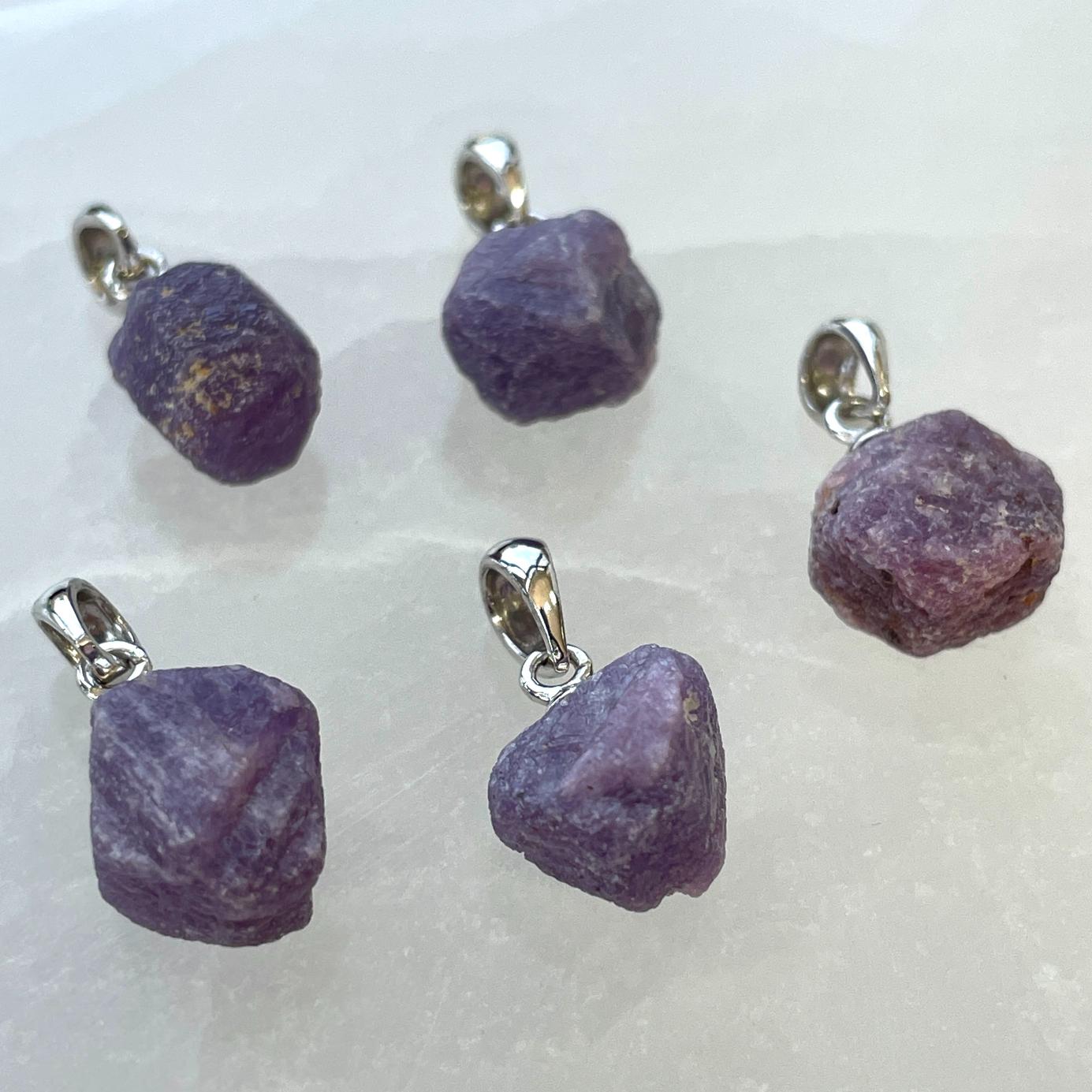 Ruby A silver Pendant