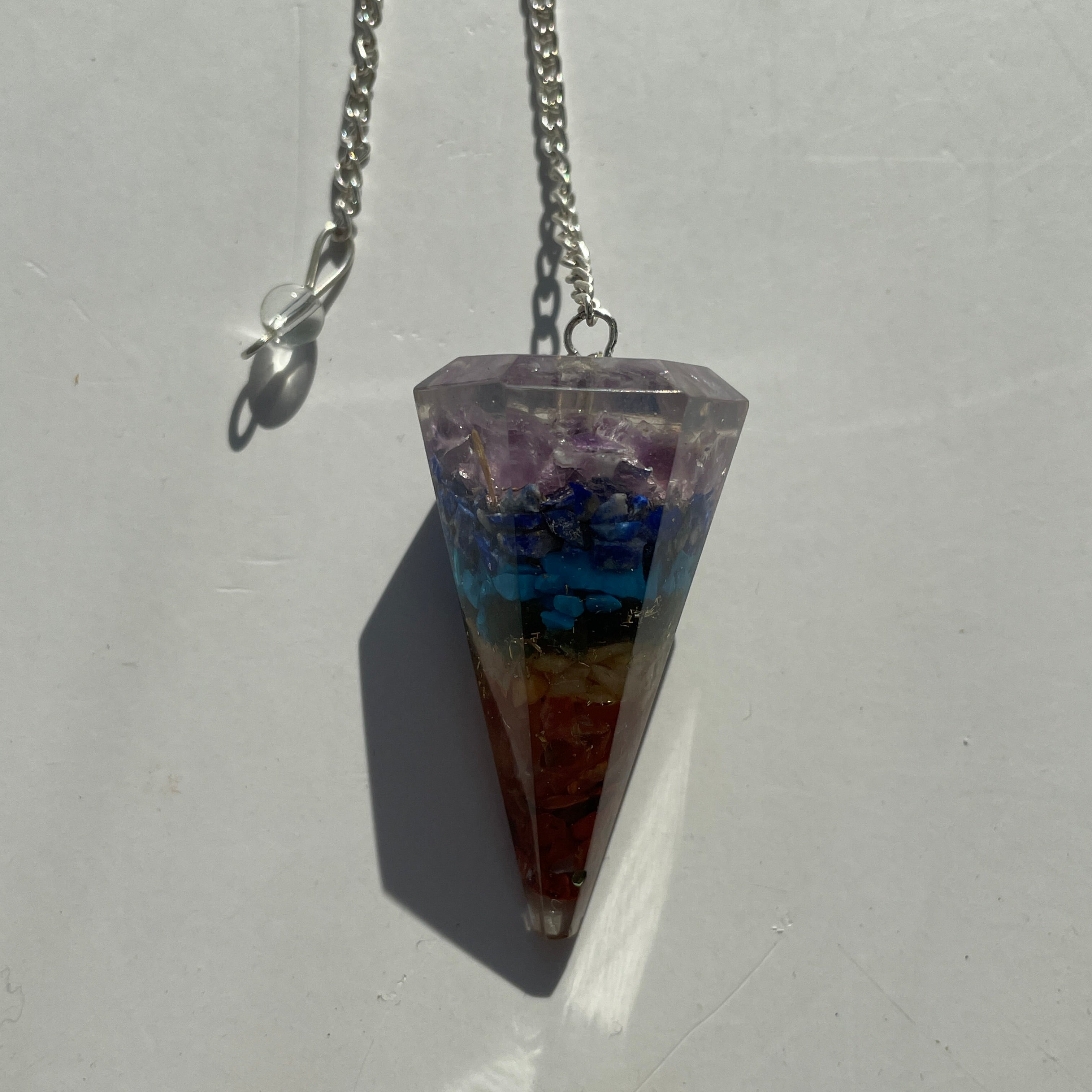 Orgonite Faceted Pendulum - Chakra