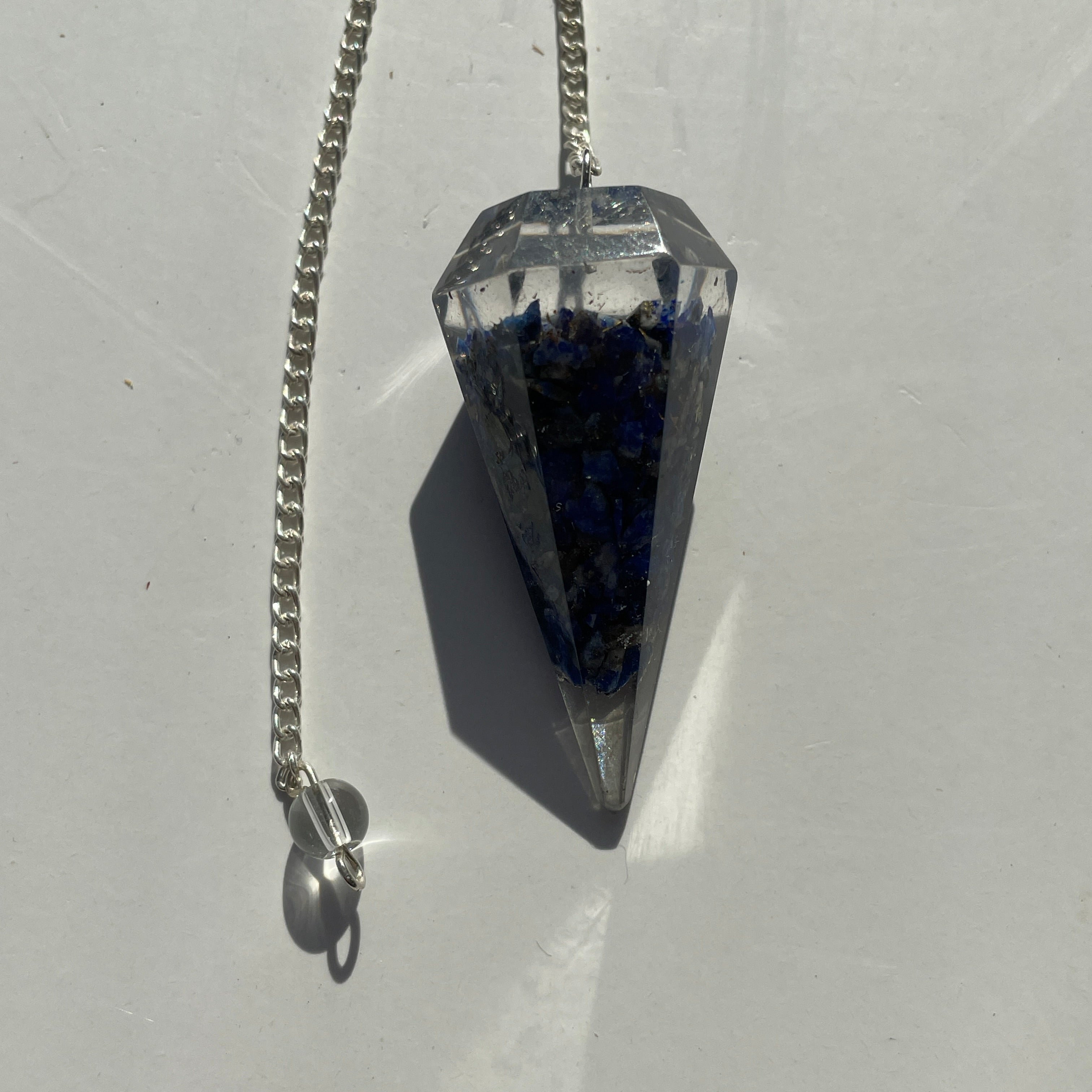 Orgonite Faceted Pendulum - Lapis Lazuli