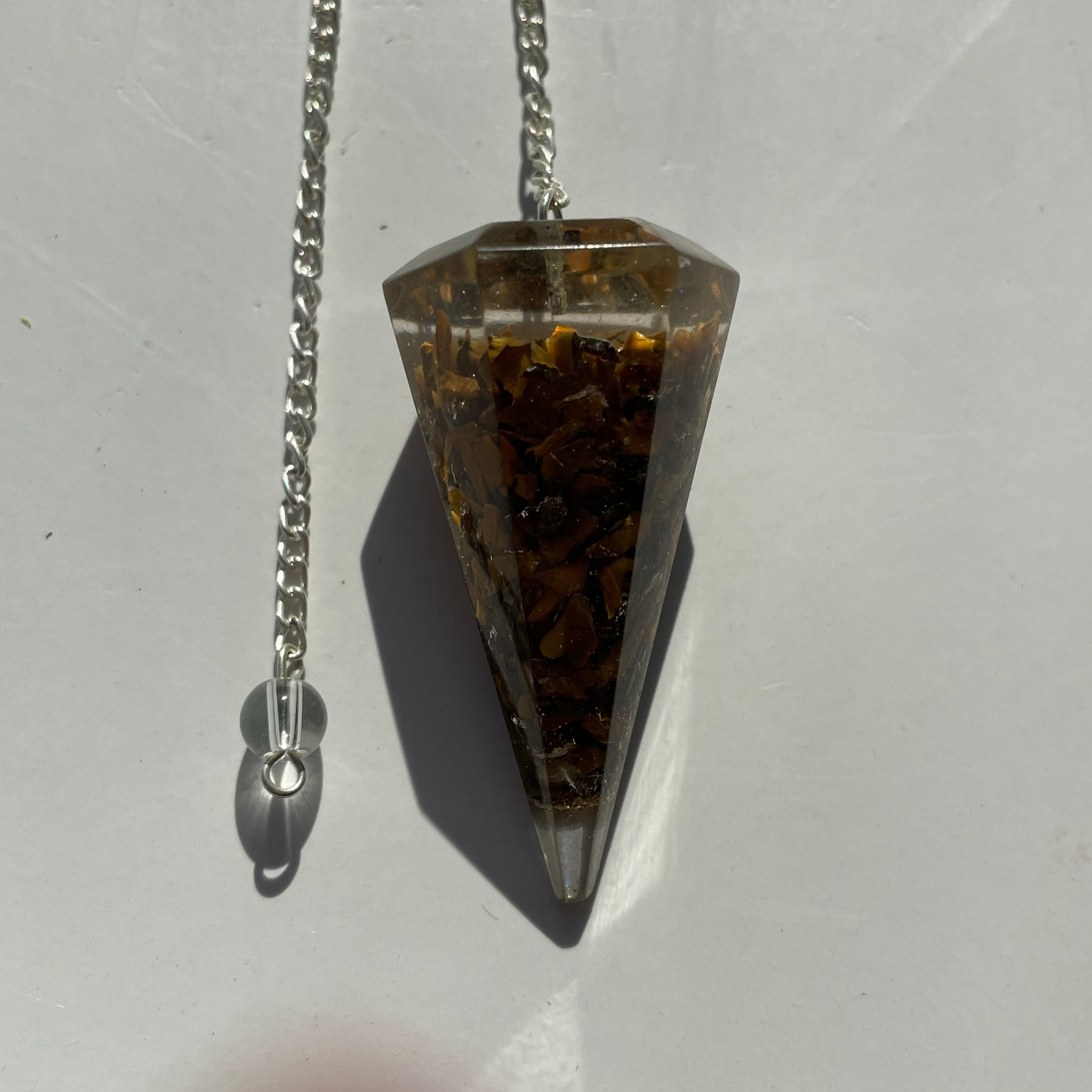 Orgonite Faceted Pendulum - Tigers Eye