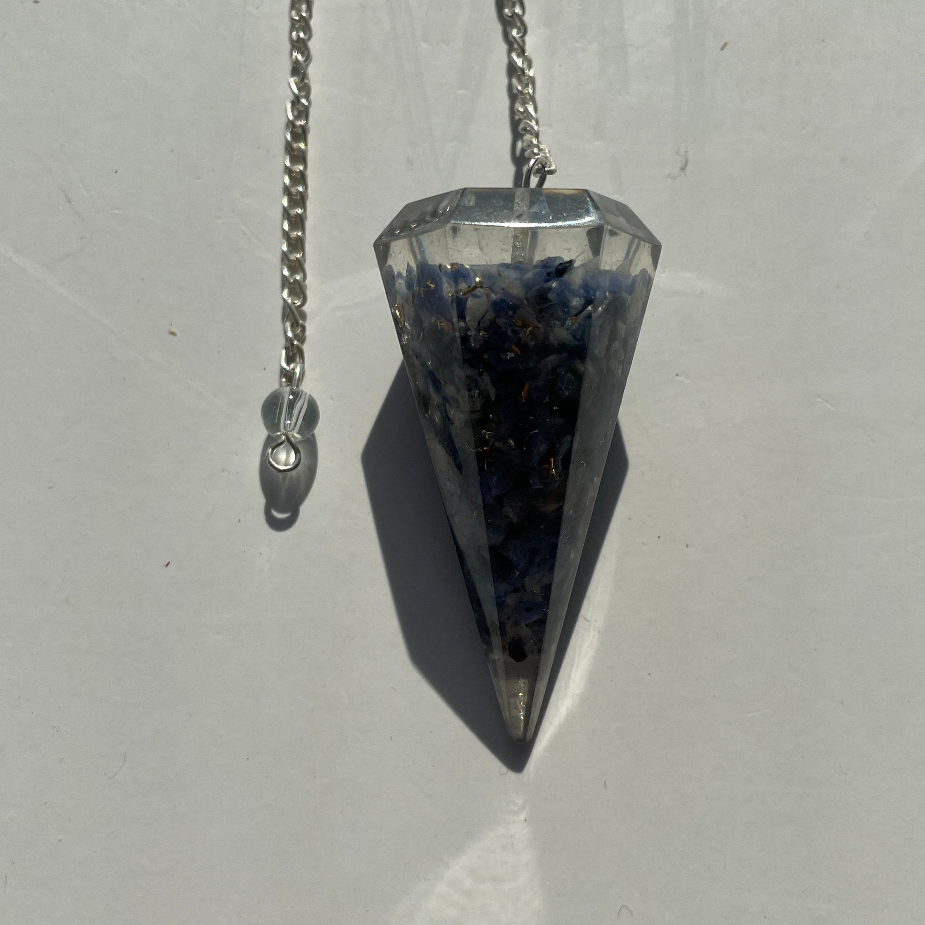 Orgonite Faceted Pendulum - Sodalite