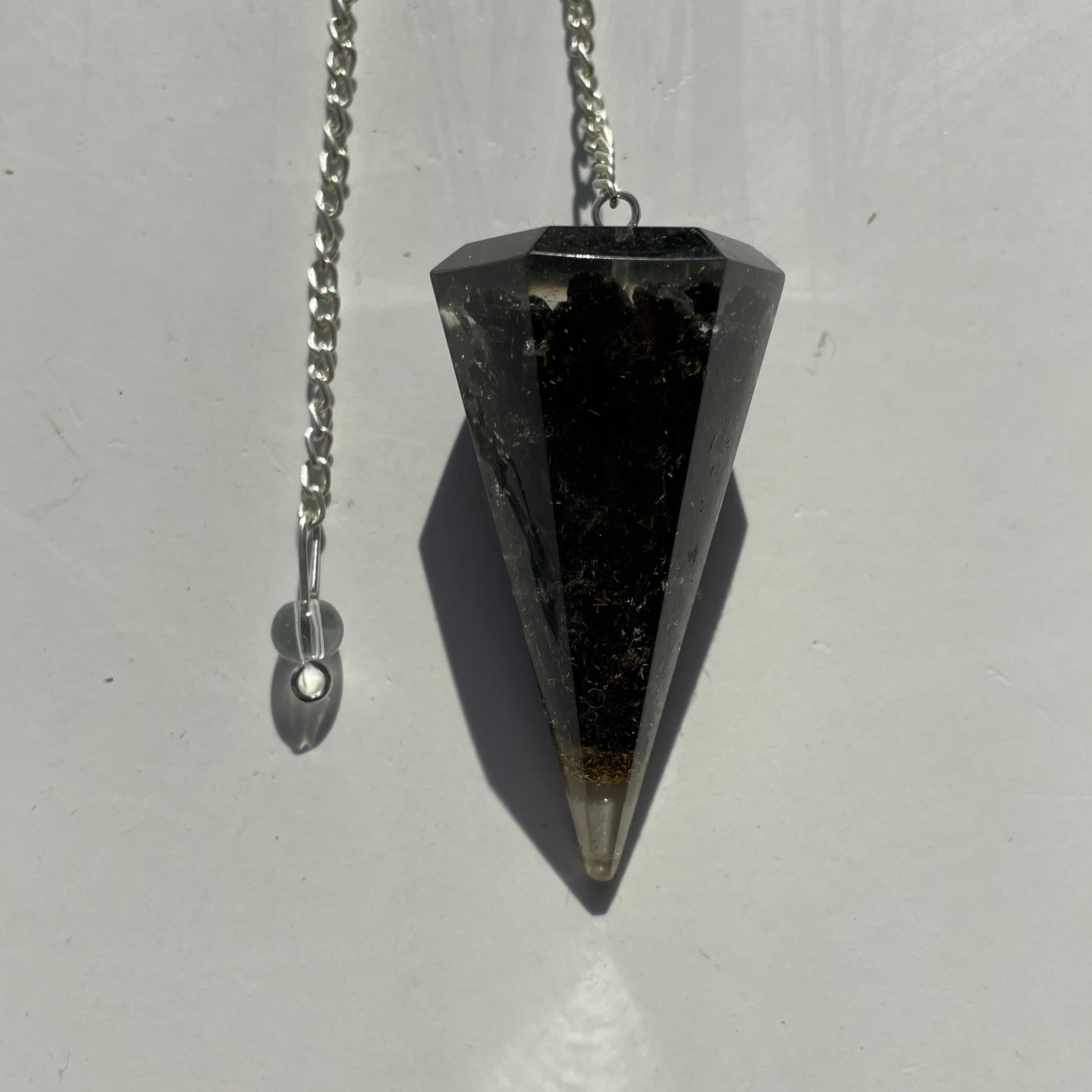 Orgonite Faceted Pendulum - Black Tourmaline
