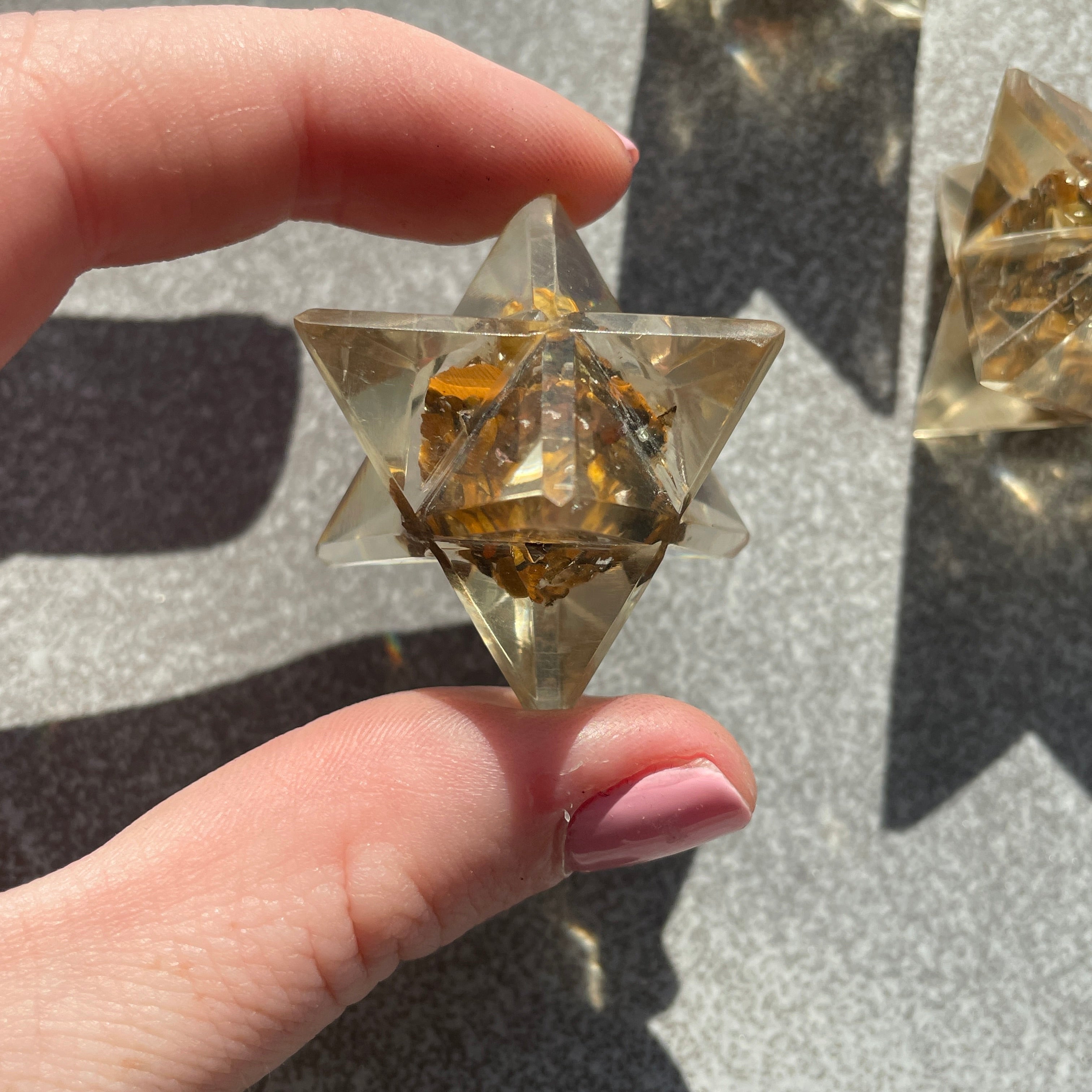 Orgonite Merkaba - Tigers Eye 2cm