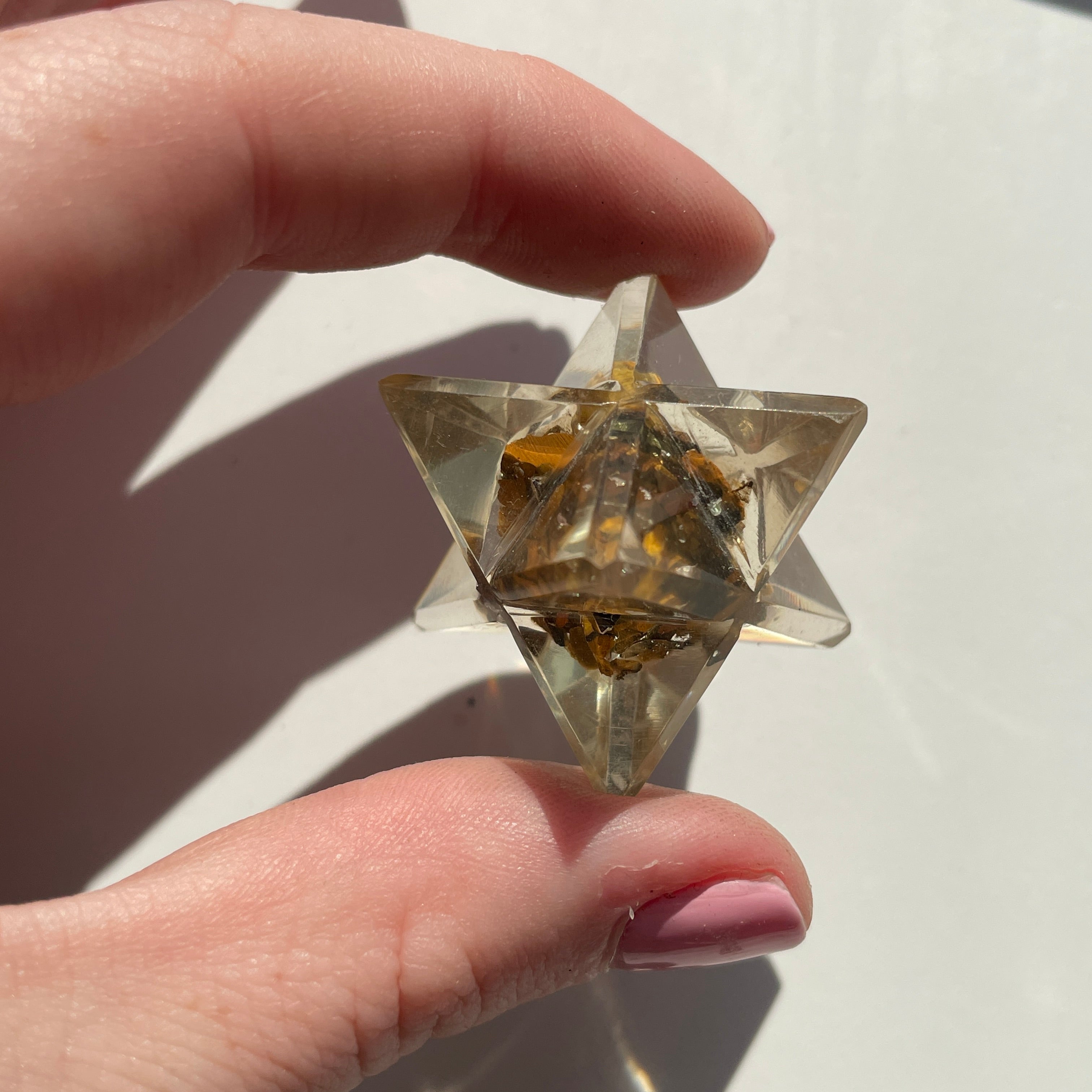 Orgonite Merkaba - Tigers Eye 2cm