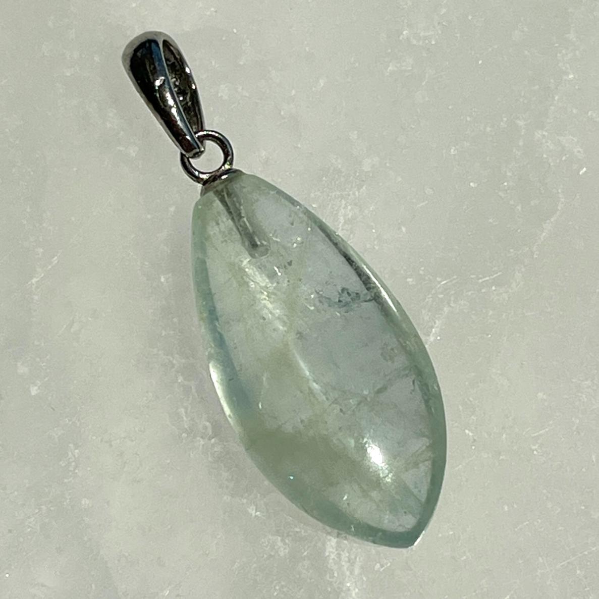 Aquamarine AB+ Sterling Silver Pendant
