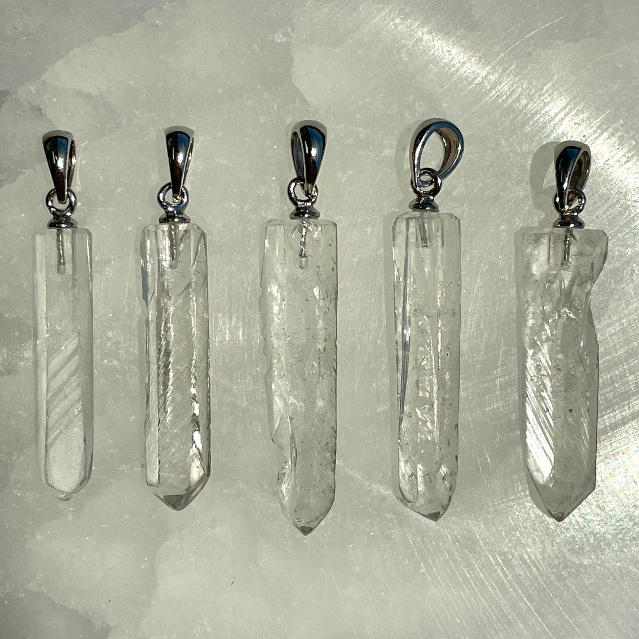 Alligator Quartz AA - Silver Pendant