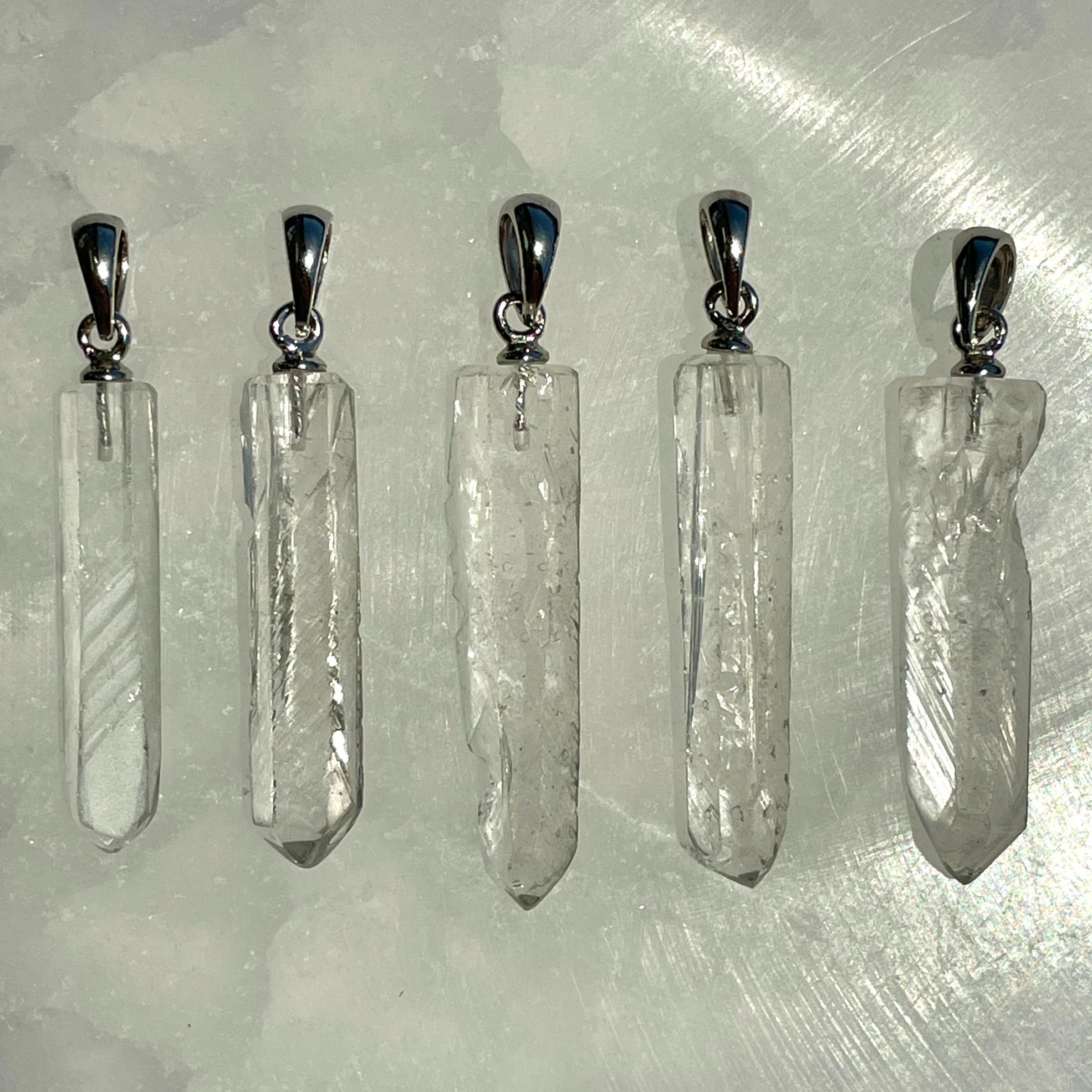 Alligator Quartz AA - Silver Pendant