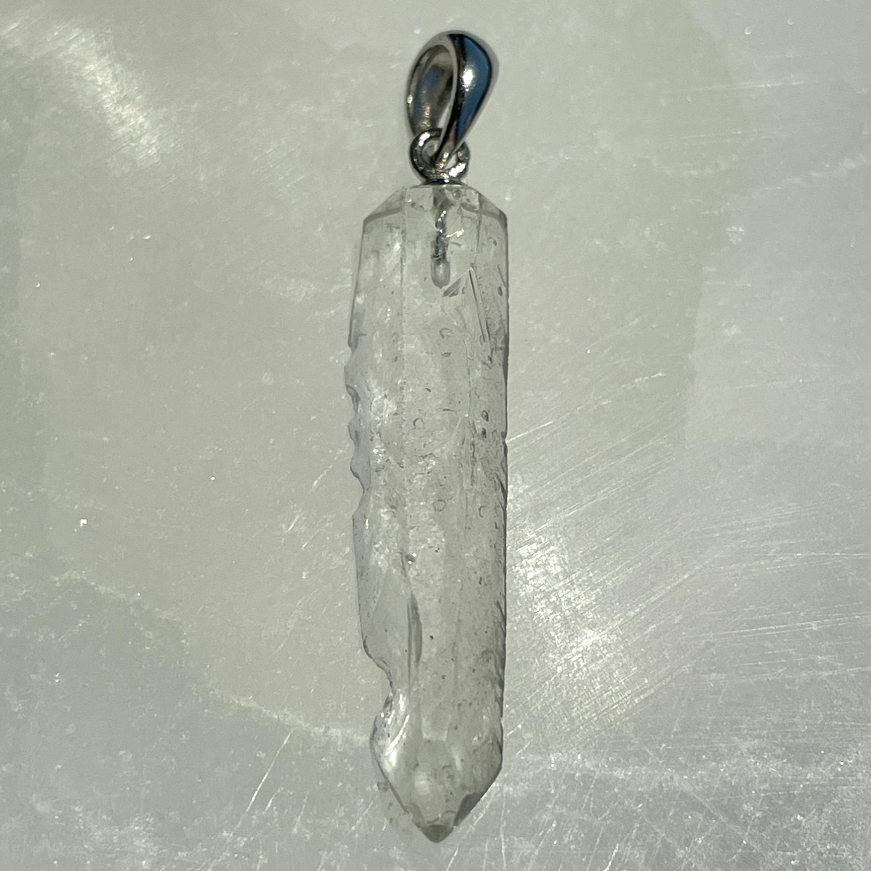 Alligator Quartz AA - Silver Pendant
