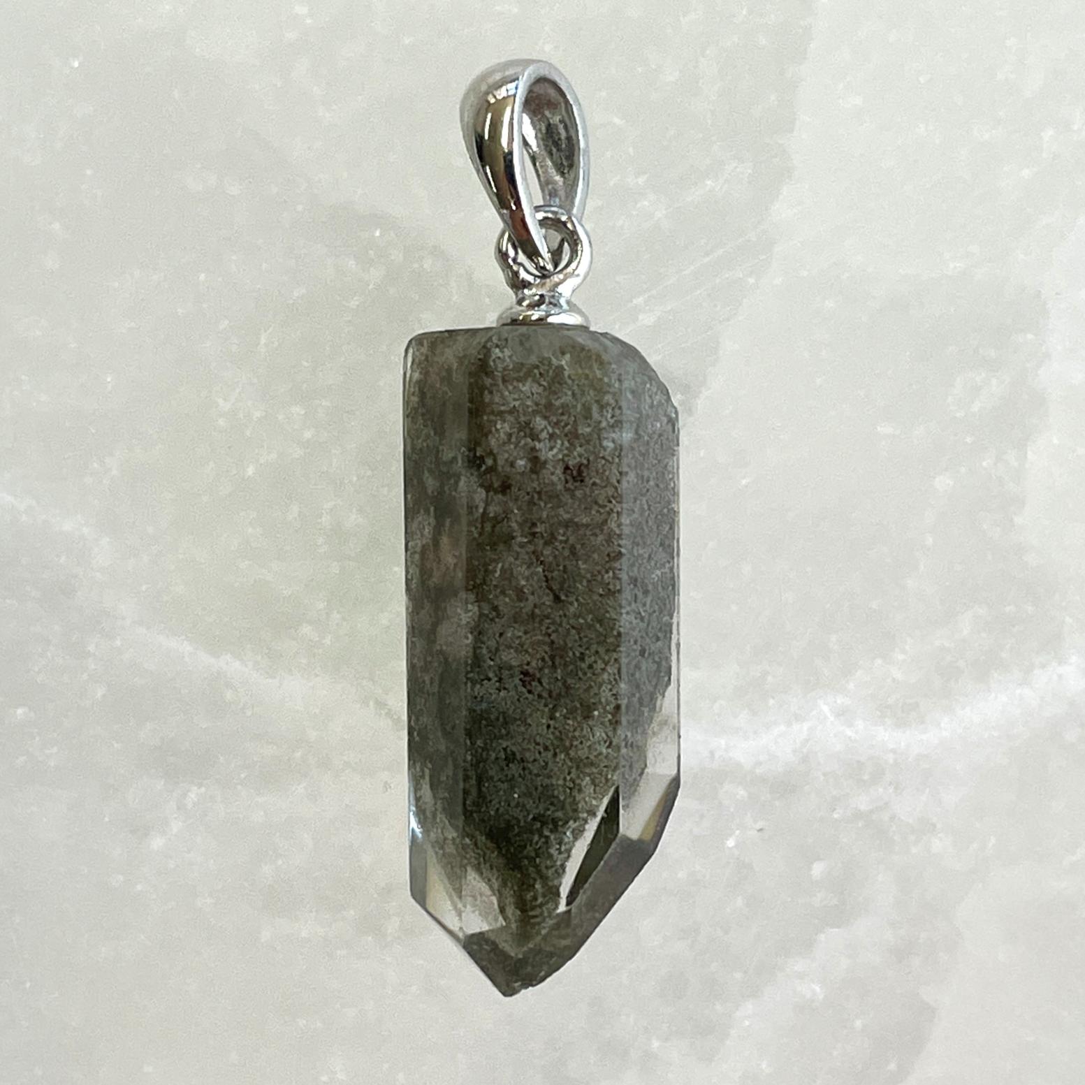 Green Phantom A+ Sterling Silver Pendant