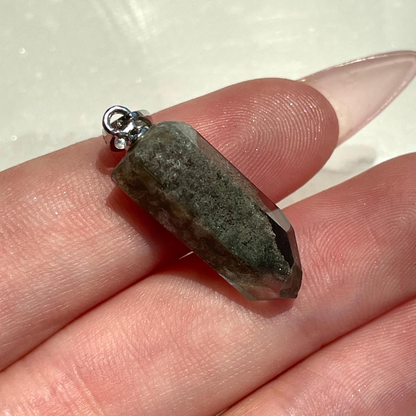 Green Phantom A+ Sterling Silver Pendant