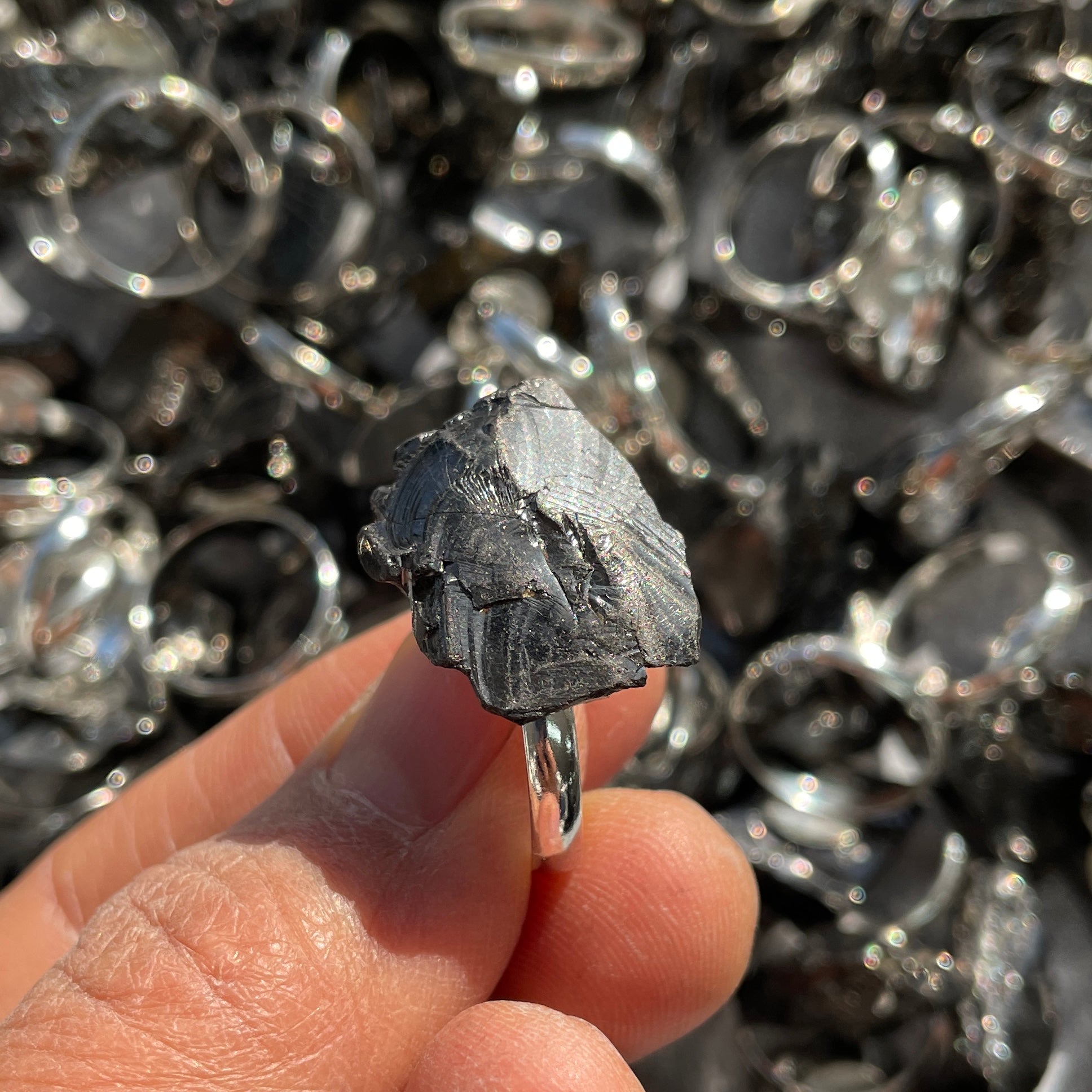 Shungite Elite - Silver Plated Adjustable Ring