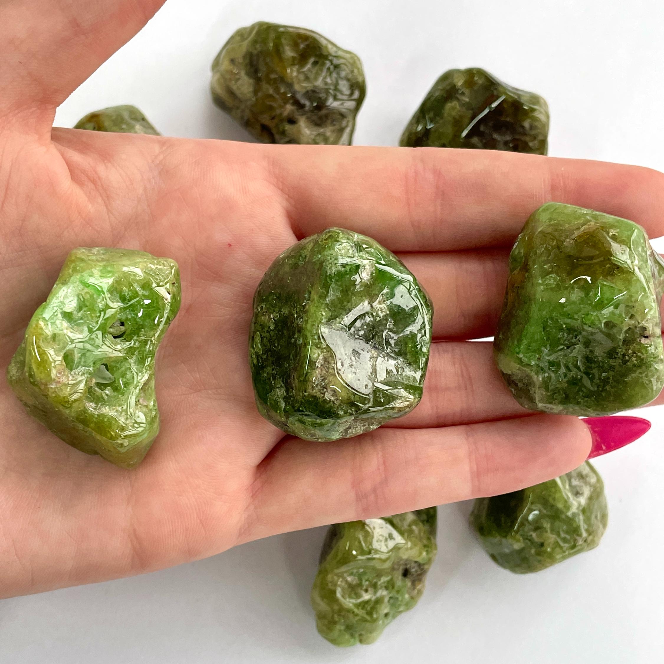 Green Garnet A Grade Polished Freeform - Small